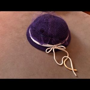 1950s handmade purple hat
